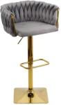 CHAIRS-ON Scaune de bar și insulă bucătărie din catifea ABS118P Gri