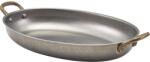GenWare Oală ovală de servire, oțel inoxidabil Vintage, capacitate: 1, 00 litru, înălțime: 40 mm