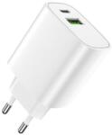 Forever Gyorstöltő a hálózathoz Forever USB QC 3.0 és USB-C QC PD 20W LS-04 fehér GSM113213