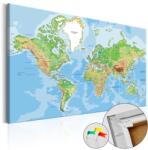Artgeist Kép parafán - World Geography [Cork Map] 90x60