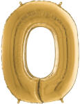  Héliumos fólia lufi, 0-as szám, 65 cm, arany