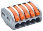 Tracon Electric Csavar nélküli vezetékösszekötő, nyitható 0, 75-4mm2, 32A, 400VAC 5P (OVO2_5-5)