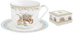 Easy Life Porcelán reggelizőcsésze+alj 370ml dobozban, Spring Bloom (1182SPBL)