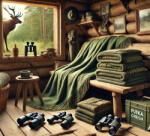  Horgász-Vadász ajándékszett: takaró + párna (horgaszajandek-szett)