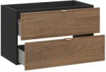 Comad Talia Casella dulap 80x45.6x50 cm sub chiuveta pe perete negru-stejar TALIA CASELLA 82-80-46-2S (TALIACASELLA8280462S)