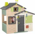 Smoby Casa Prietenilor cu sonerie în culoare naturală Friends House Evo Playhouse Life Smoby cu stație meteorologică extensibilă (SM810251-2A) Casuta pentru copii