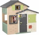 Smoby Căsuța Prietenilor cu clopoțel în culori naturale - Casa Prietenilor Evo Playhouse Life Smoby extensibilă (SM810251-A) Casuta pentru copii