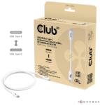Club 3D Kábel - CAC-1572 (USB4 Type-C, 240W PD, 80Gbps, 8K240Hz, 4K540Hz, bidirectional, 1, 2m, fekete) (CAC-1572)