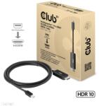 Club 3D Átalakító - CAC-1187 (Mini DisplayPort 1.4 to HDMI 4K120Hz / 8K60Hz HDR10+, 1.8m) (CAC-1187)