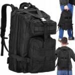 Springos Katonai Taktikai Hátizsák Katonai Túlélő Túra Fekete 35l Nagy (CS0048)