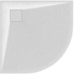 Welland kőhatású félköríves zuhanytálca szifonnal 80 x 80 cm - fehér (GT-8080RS) - miniwebshop