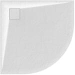 Welland kőhatású félköríves zuhanytálca szifonnal 90 x 90 cm - fehér (GT-9090RS) - miniwebshop