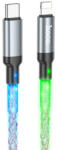 hoco. U112 Shine Pd Világítós Usb Type-c / Lightning Kábel Pd 20w 1 Méter Szürke
