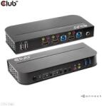 Club 3D KVM Switch - CSV-1382 (Dual HDMI, 4K60Hz, USB, PC KVM funkció, HDR, 3D támogatás) (CSV-1382) - tintashop