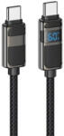 hoco. U137 Line Display Usb Type-c / Type-c Kábel 60w 1.2 Méter Fekete