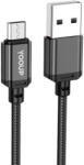 YOOUP L07a Micro Usb Kábel 2.4a 2 Méter Fekete