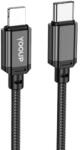 YOOUP L07 Type-c / Lightning Kábel Pd 20w 1 Méter Fekete
