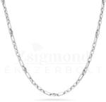  14 karátos fehérarany férfi nyaklánc - 50 cm / 4, 5 mm (AU13272) AU13272