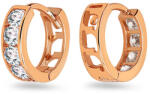 Heratis Forever Gyerek fülbevaló cirkóniákkal, 1cm-es karikák, rosé arany, 14K IZ16573R
