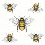 Ambiente Bees papírszalvéta 33x33cm, 20db-os