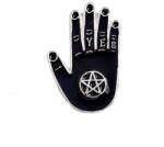 Maria King Kéz boszorkányság jelképpel, YES felirattal kitűző (WK44)