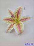  Gumi liliom fej D21, 5cm - Krém-Rózsaszín Cirmos