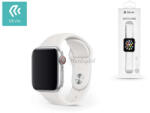 DEVIA Apple Watch lyukacsos sport szíj - Devia Deluxe Series Sport Band - 38/40/41 mm - fehér