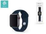 DEVIA Apple Watch lyukacsos sport szíj - Devia Deluxe Series Sport Band - 42/44/45/49 mm - sötétkék