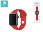 DEVIA Apple Watch lyukacsos sport szíj - Devia Deluxe Series Sport Band - 38/40/41 mm - piros