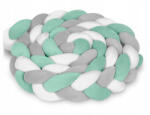 Ricokids Protectie laterala pentru patut, impletita, 2 m, Mint, Ricokids