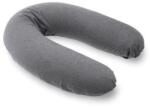 Doomoo Perna mare pentru gravide si bebelusi 3 in 1 Buddy, bumbac organic, Chine Anthracite, Doomoo