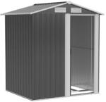 ART Casuta/magazie/sopron de gradina pentru depozitare unelte, cu structura baza inclusa, otel si PP, gri, 152x132x188 cm GartenVIP DiyLine (AR131466)