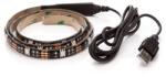 OPTY led лента 70см, с usb, 21 диода, превключвател, 20 цвята, самозалепваща (70s)