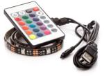 OPTY Bandă cu LED-uri 50cm, USB, 15 LED-uri, telecomandă, 20 de culori, autoadezivă (50SR)