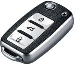  Mobilly védőtáska Škoda/Volkswagen/Seat autókulcsokhoz, kilökő kulccsal, ezüst színű (XXX)