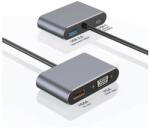  Mobilly 4in1 USB-C HDMI, VGA, USB3.0 adapter Power Delivery 87W-os tápellátással (XXX)