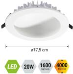 EMITHOR Domes fehér LED beépíthető lámpa (EMI-63220) LED 1 izzós IP20 (63220)
