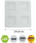 EMITHOR Quadrica fehér LED beépíthető lámpa (EMI-27303) LED 1 izzós IP20 (27303)