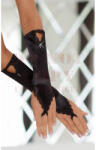 Softline Csipkeszegélyes fekete kesztyű
