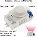 24LED Senzor de Miscare cu Microunde 360 - 1200W
