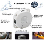 24LED Senzor Pir de Miscare, 5-24V cu Reglaj