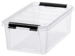 SMARTSTORE Műanyag tárolódoboz, 3, 6 liter, fekete fogantyúkkal, SMARTSTORE "Classic 5", átlátszó (3456070) - bestoffice
