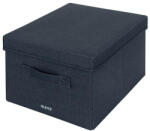 LEITZ Doboz, szövet borítású, M méret, LEITZ "Fabric", sötétszürke (61440089) - bestoffice
