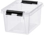 SMARTSTORE Műanyag tárolódoboz, 1, 5 liter, fekete fogantyúkkal, SMARTSTORE "Classic 1, 5", átlátszó (3453070) - bestoffice