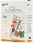 Medisei Panthenol Extra Impermeabil Bebeluș Set de Protecție Solară Emulsie pentru Față & Corp SPF50 200ml & Cadou 2 Jucării de nisip Turtle & Shell