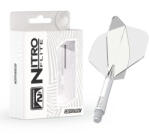 Red Dragon Fluturas si tija darts Red Dragon Nitro Flite alb-transparent, fluturas standard si tija medie (X0979)
