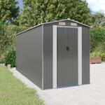 HABA Градинска барака светлосива 192x440x223 см поцинкована стомана (V3147441)