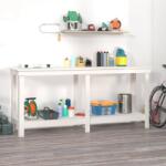 HABA Работна пейка Бяла 180x50x80 см борово дърво масив (V822512)