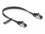 Delock - RJ45 lapos patch kábel apa - apa Cat. 8.1 flexibilis 0, 25 m fekete - 80177 (80177)
