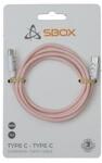 SBOX TYPE-C-1-P 1m 60W Type-C adat- és töltőkábel (rózsaszín) (SBOX_TYPE-C-1-P) (SBOX_TYPE-C-1-P)